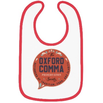Discover The Oxford Comma Preservation Society Team Oxford Bibs