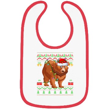 Discover Bear Animal Ugly Grizzly Bear Bibs