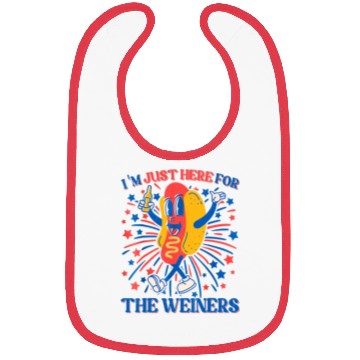 Discover I'm Just Here For The Wieners Bibs