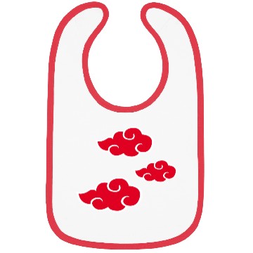 Discover Ninja Red Clouds Anime Bibs