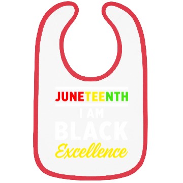 Discover Juneteenth Excellence Black African American Flag Bibs