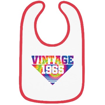 Discover Vintage 1965 Tie Dye Splash Color Triangle Bibs
