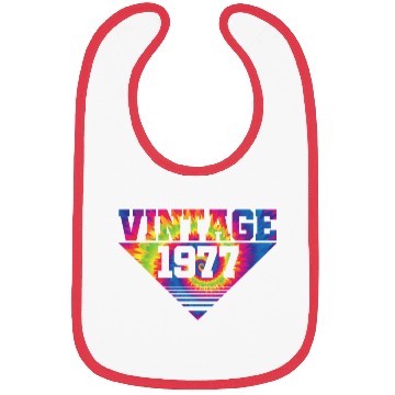 Discover Vintage 1977 Tie Dye Splash Color Triangle Bibs