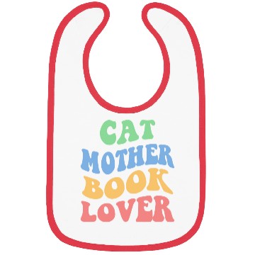 Discover Cat Mother Book Lover Bibs