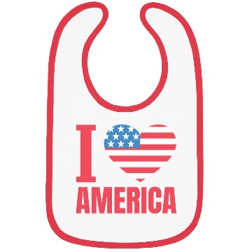 Discover I Love America Bibs