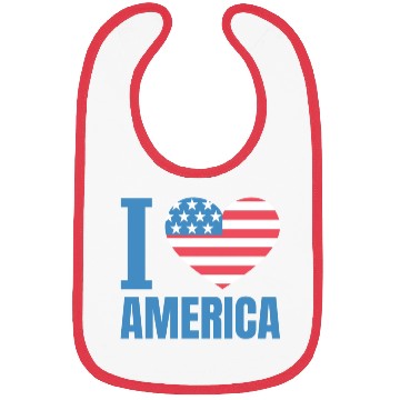 Discover I Love America Bibs