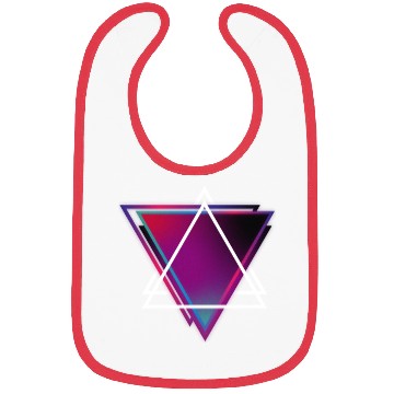 Discover "Triangle Bliss: Geometric Marvel Bibs"