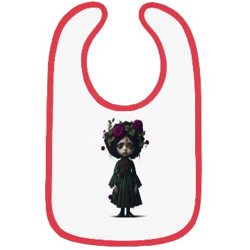 Discover Creepy Girl Doll Bibs