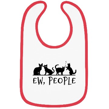 Discover Ew People Meowy Black Cat Lovers Gift Bibs