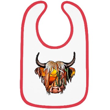 Discover Desert Dreamer Highland Cow Bibs