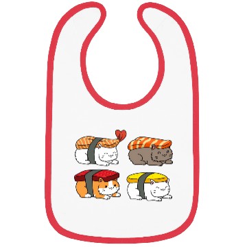 Discover Cat Sushi Bibs
