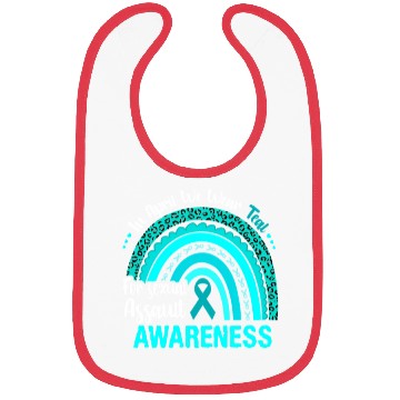 Discover Rainbow In April We Wear Teal Sexual Assault Aware Bibs