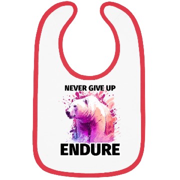 Discover Polar Bear Never Give Up, Endure Bibs