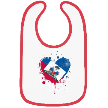Discover Haitian Vacation Haiti Flag Bibs