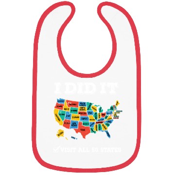 Discover Visited All 50 States Usa Map For Travel Bibs