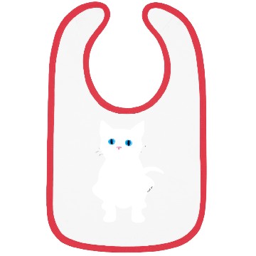Discover White Cat Silhouette Bibs