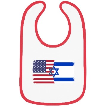Discover Israel Usa Flag Bibs
