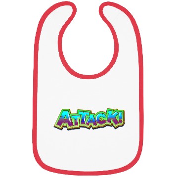 Discover Attack typography Bibs