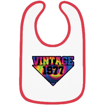 Discover Vintage 1977 Tie Dye Splash Color Triangle Bibs