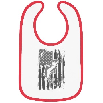 Discover Fishing American Flag Bibs