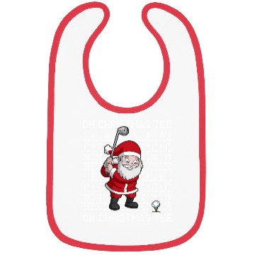 Discover Golf Oh Santa Claus Golfer Golfing Bibs