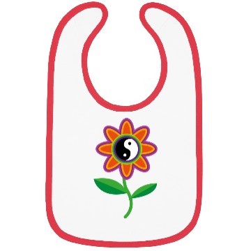 Discover Abstract yin yang flower Bibs