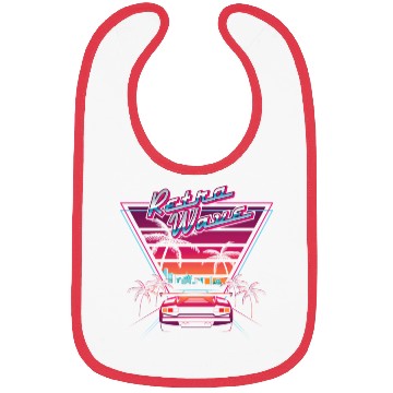 Discover 80S Retrowave Synthwave Love Wave Miami Beach Bibs