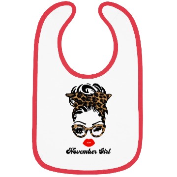 Discover November Face Wink Eyes Lady Face Bibs
