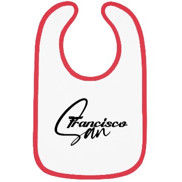 Discover San Francisco lettering Bibs