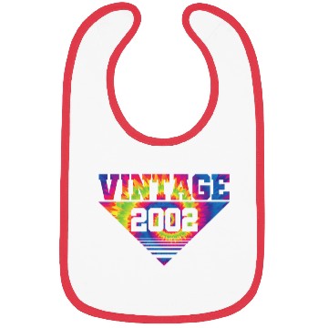 Discover Vintage 2002 Tie Dye Splash Color Triangle Bibs
