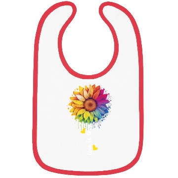 Discover Rainbow Sunflower LGBT Group Pride Transgender Pun Bibs