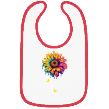 Discover Rainbow Sunflower Lover LGBT Lesbian Gay Group Pun Bibs