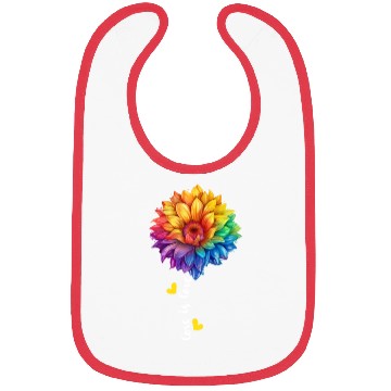 Discover Rainbow Sunflower Lover LGBTQ Community Lesbian Bibs