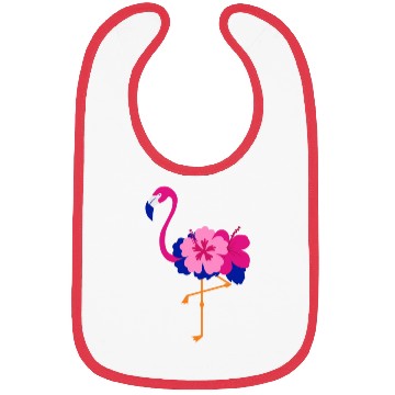 Discover Flower Flamingo Bibs