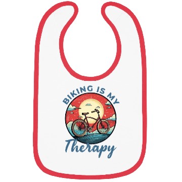 Discover Biking is My Therapy Bicycle, Bike, Cycling, Biker Bibs