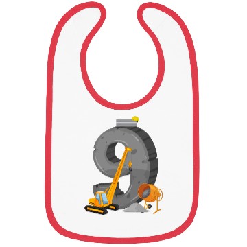 Discover 9 Concrete Number Construction Crane Kid 9th Bibs