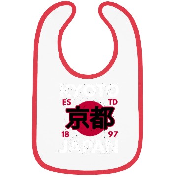 Discover kyoto japan typography retro Bibs