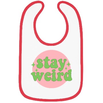 Discover Stay weird 80s yellow stars Bibs