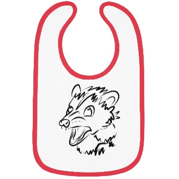 Discover angry opossum Bibs