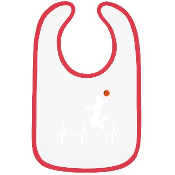 Discover Basketball Heartbeat Basketball Lover Bibs