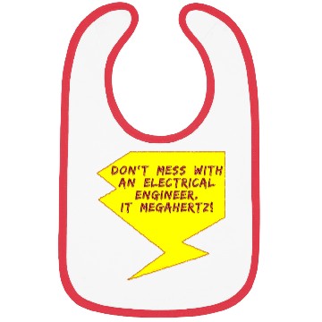 Discover Lightning Bolt Electrical Engineer girl Bibs