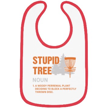 Discover Funny Disc Golf Stupid Tree Art Frisbee Bibs