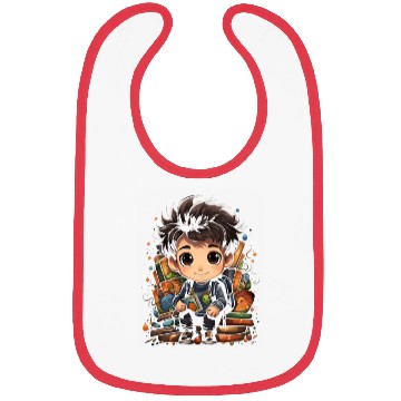 Discover Back to School Pre-K Kindergarten Student Chibi Bibs