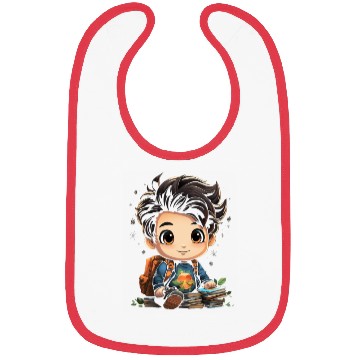Discover Back to School Pre-K Kindergarten Student Chibi Bibs