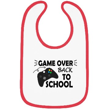Discover Game Over Back To School girl Bibs