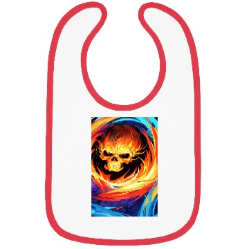 Discover Flaming Skull and Wild Colors Bibs