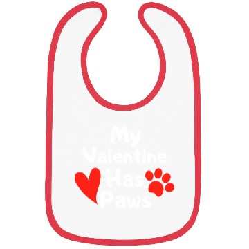 Discover My Valentine Has Paws Bibs