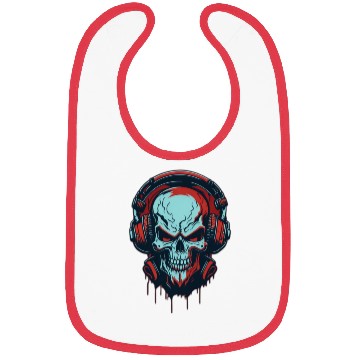 Discover angry skull Bibs