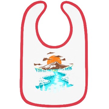 Discover Wildlife Mountain River Outdoor Nature Full Moon Bibs