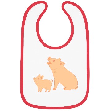 Discover Mother pig with piglet Bibs